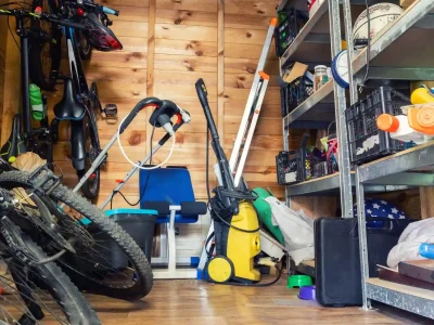 Garage and Garden Clearance in Sale – Clear Space, Fast & Hassle-Free Garage and garden clearance team removing clutter, green waste, and old furniture in Sale